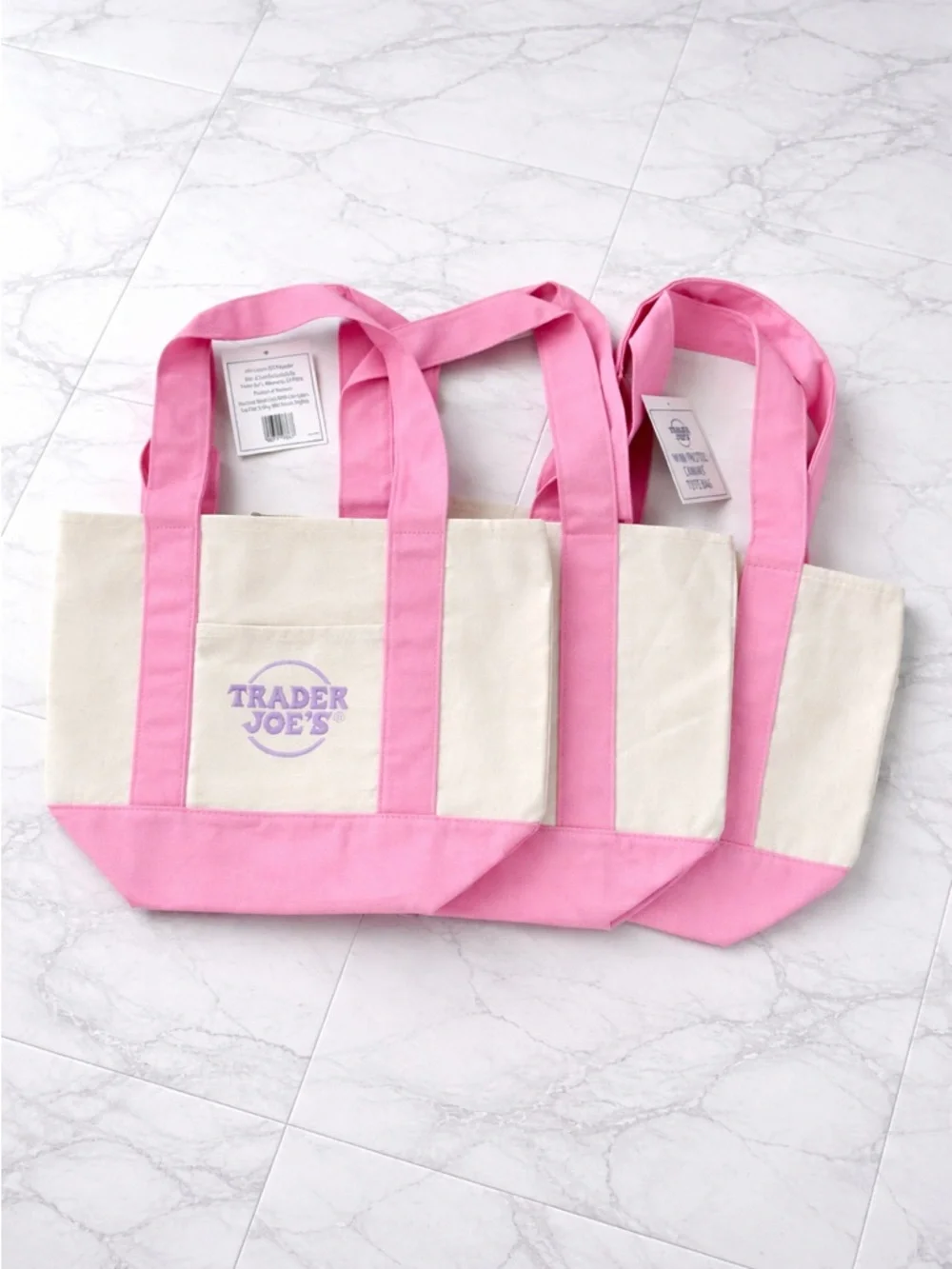 NWT TRADER JOE’S Mini Tote in Pink, Lavender, Blue, or Green - Everyday Carry